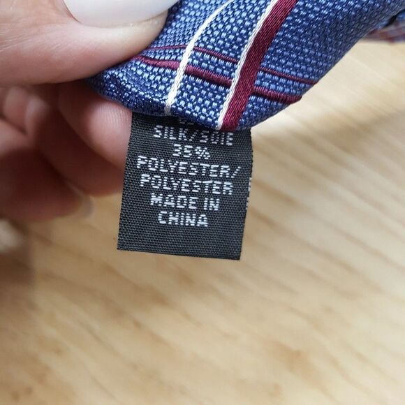 MICHAEL KORS Mens Neck Tie Blue Windowpane Plaid Classic Pointed Silk Blend - Picture 4 of 6